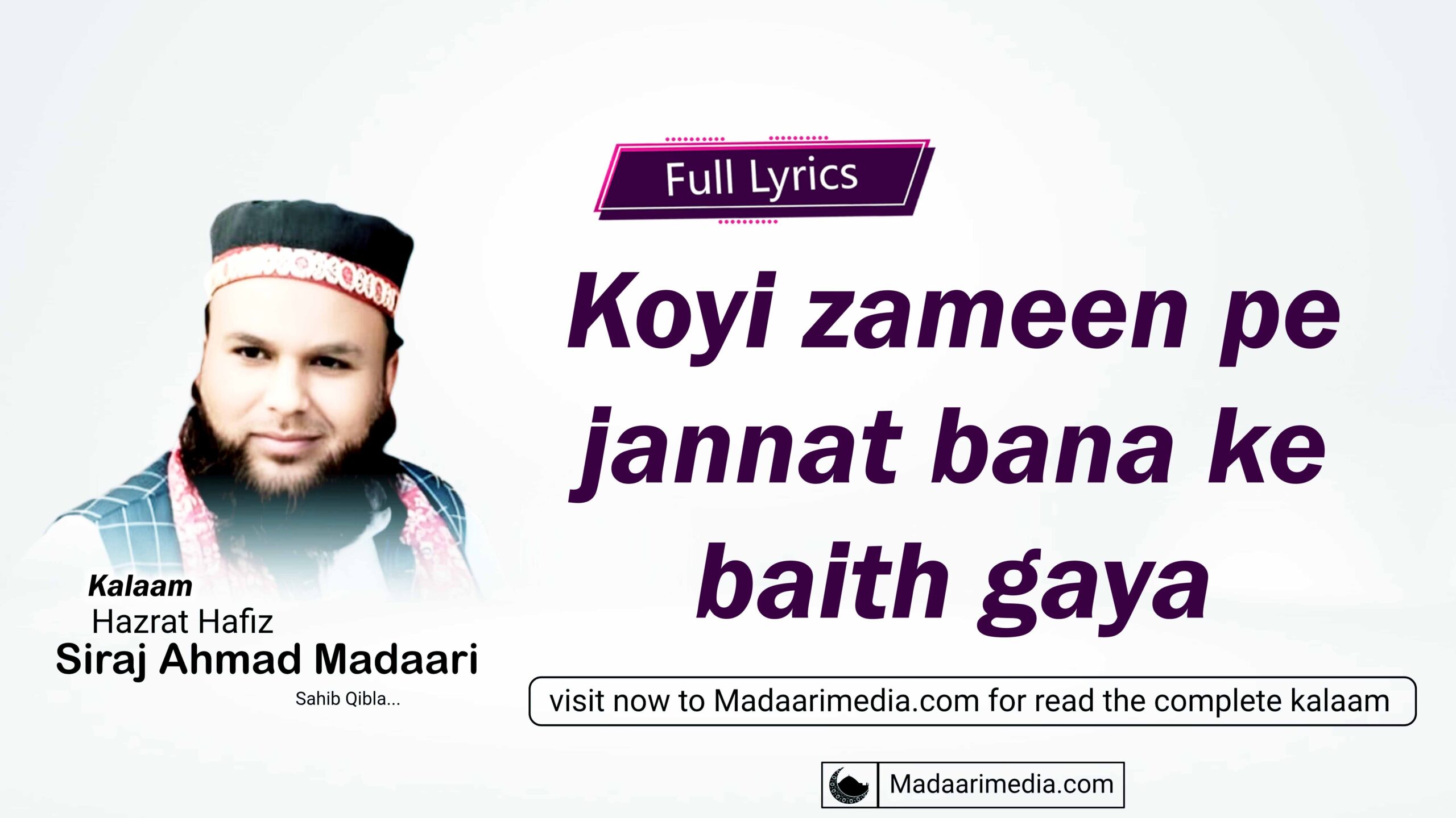 Koi zameen pe jannat bana ke baith gaya